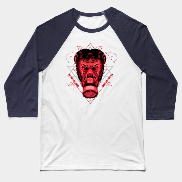 apes mask Baseball T-Shirt by SHINIGAMII
